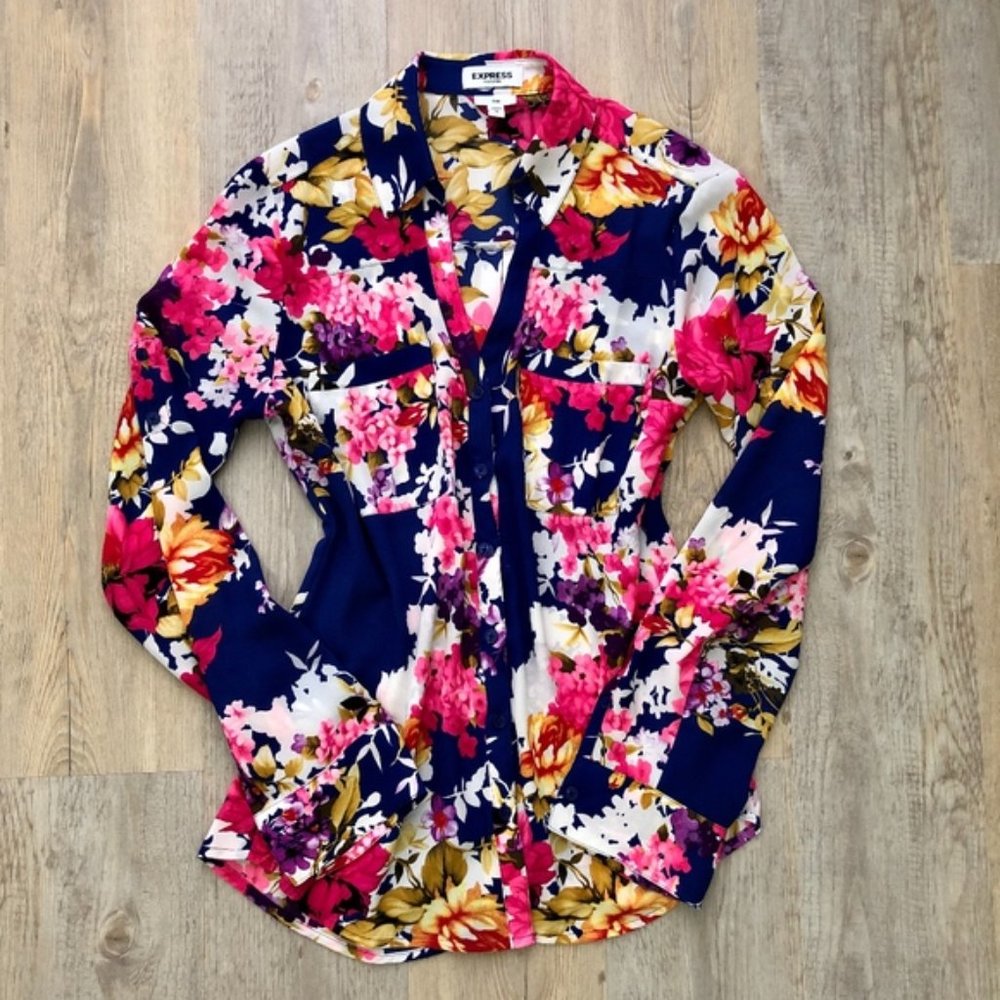 Pre-owned Express Floral Blouse